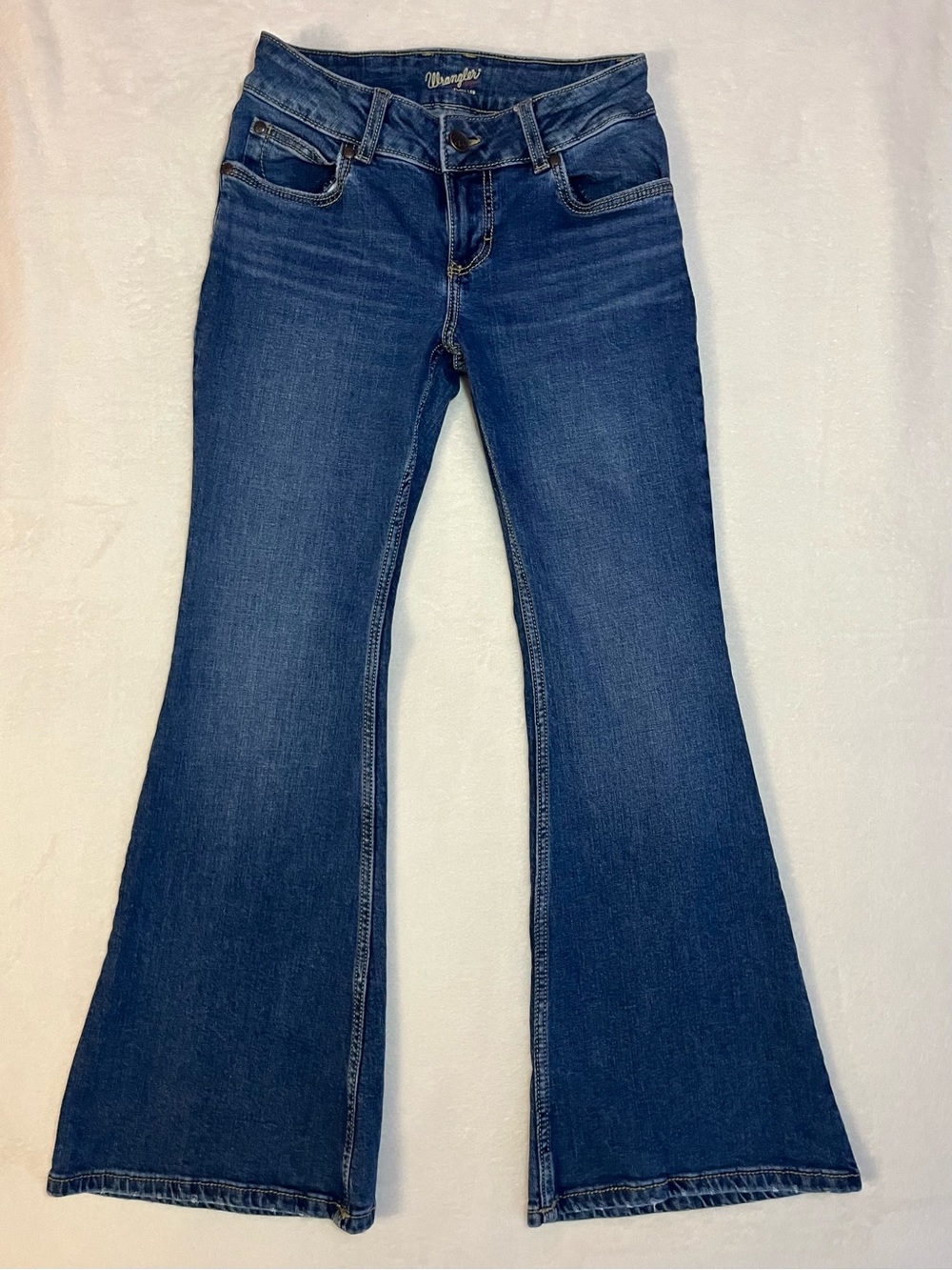 Wrangler Women's Dark Blue Flare Jeans - Picture 3 of 4